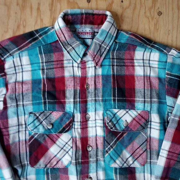 Vintage Great Northwest Flannel Button Down Shirt - Picture 1 of 6